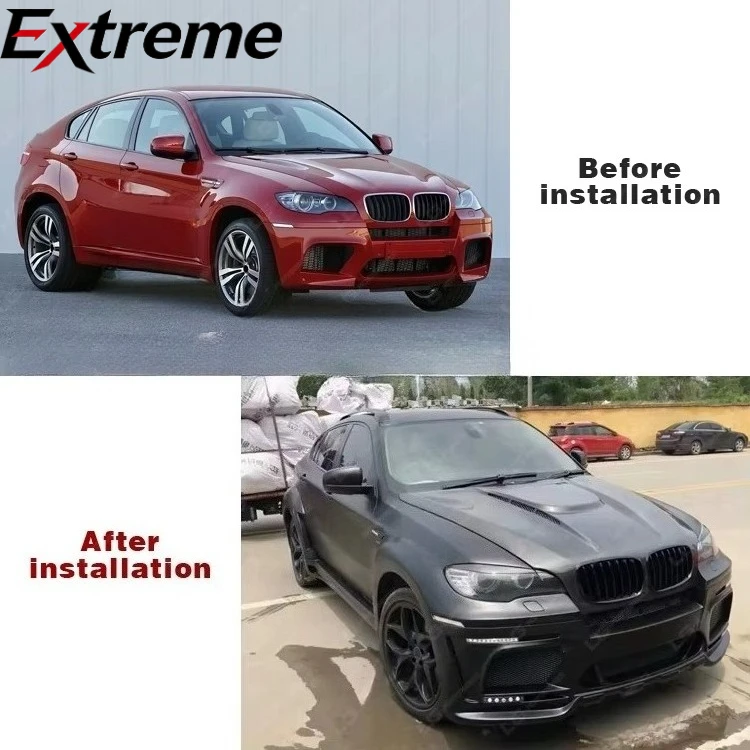 Hot Sale Full Set H Style Body Kit for BMW X6 Series E71 Upgrade with Front and Rear Bumper Side Skirts Fender