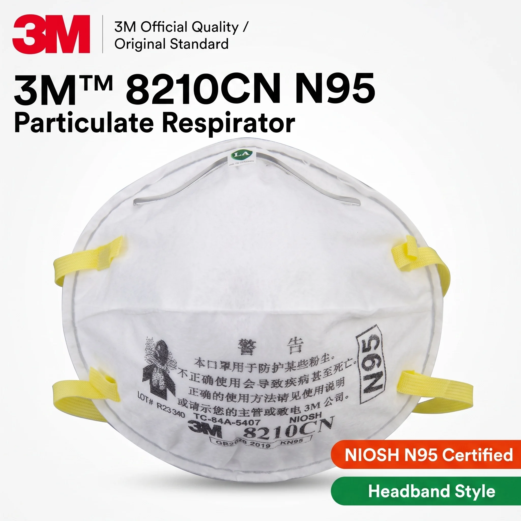 3M 8210 N95 Mask Respirator Dust for Work, Industrial Air Purifying Masks, Construction & Grass Cutting, Mascarillas para Polvo