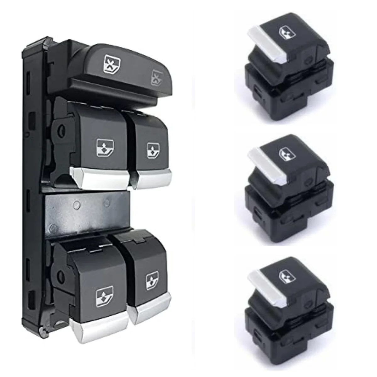 

Один набор из 4-х шт. Хромированный переключатель окна со стороны водителя и пассажира для Audi A4 B9 подходит для моделей левого и правого руля.