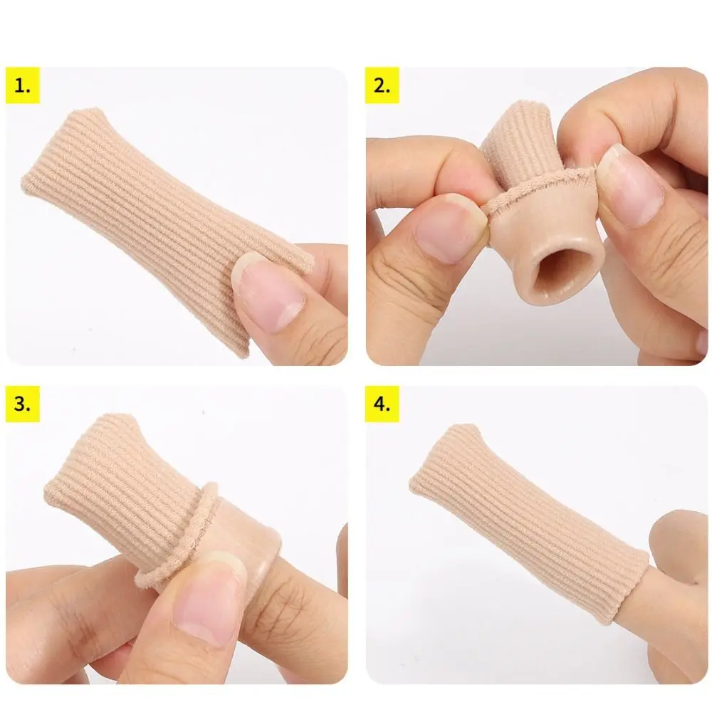 Novo tecido separador de dedo do pé removedor de calos de milho escalável protetor de dedo macio espaçador tubo manga cuidados com os pés ferramentas pedicure