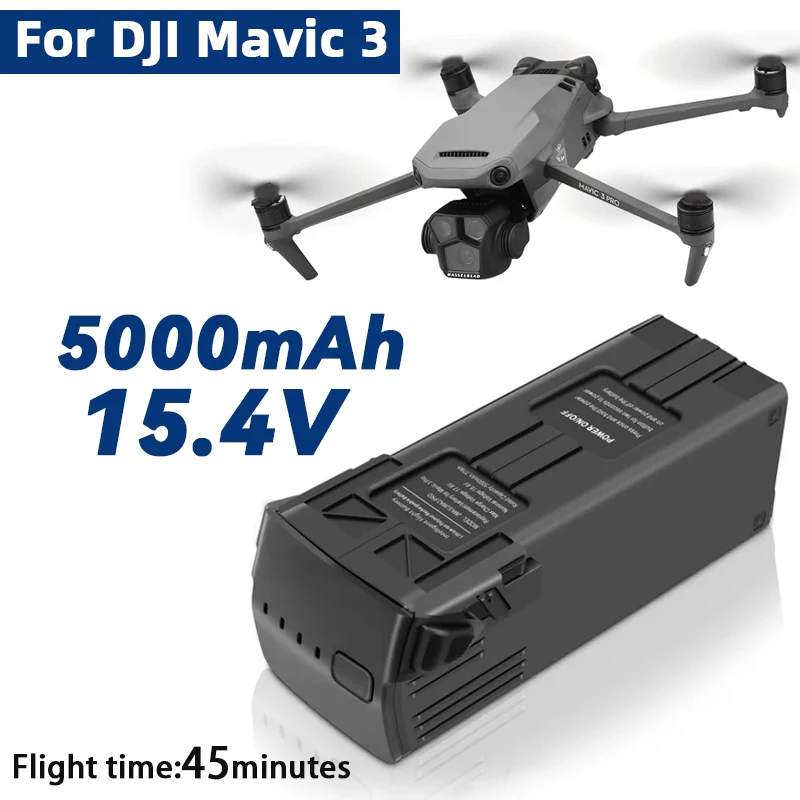 For Mavic 3 5000mAh Li-polymer Battery Flight Time 45 Minute Compatible Mavic 3/Mavic 3 Pro Intelligent Flight Battery Accessory