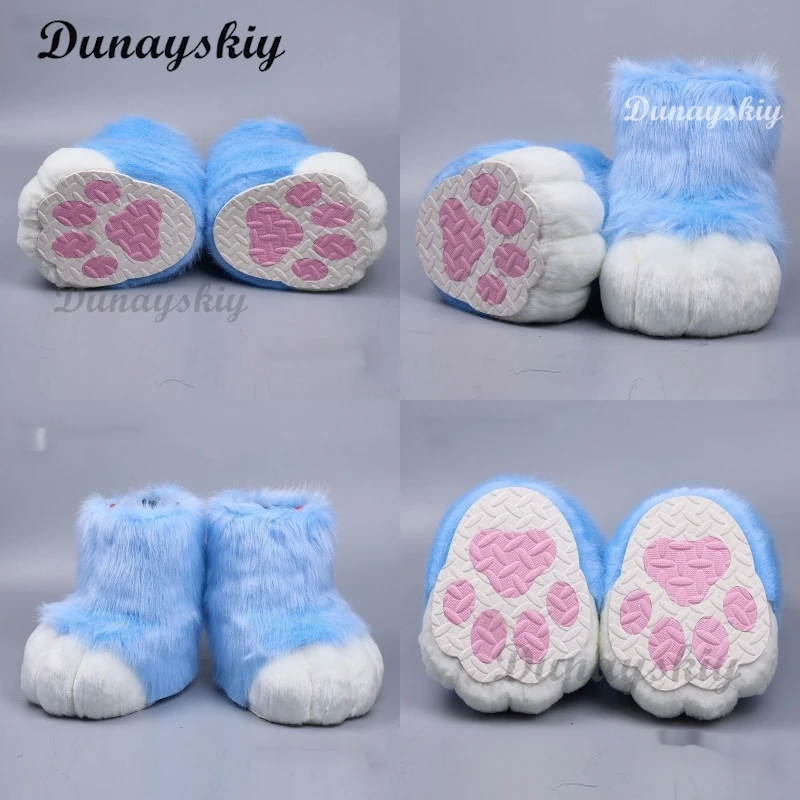 

Fursuit Cosplay Paw Shoes Accessories Furry Cosplay Rubbit Cat Boots Cute Fluffy Animal Manga Party Cos Wearable Unisex Costume