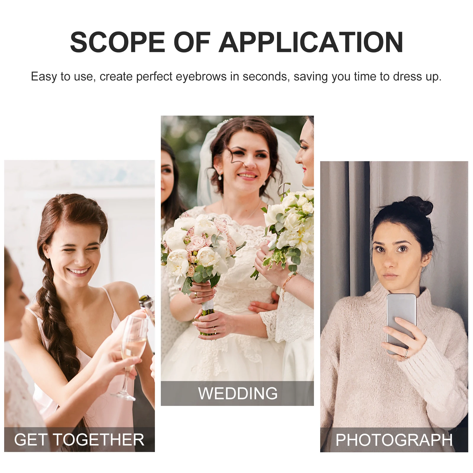 

12pcs Waterproof Eyebrow Stickers Artificial Eyebrow Transfer Shaping Tool Stencils For Sparse Light No Harm Easy Use Days