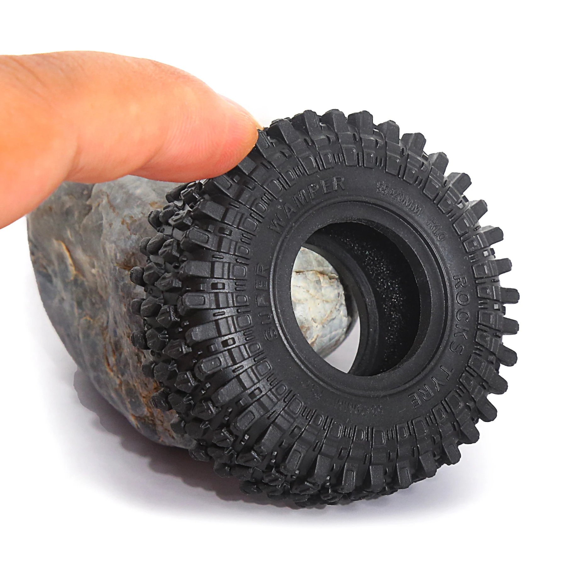 RED SPIDER 1.0 Crawler Tires 55mm Tall 1.0'' Mud Slingers X Super Soft Sticky Tyre for RC 1/24 SCX24 1/18 TRX4M Upgrades