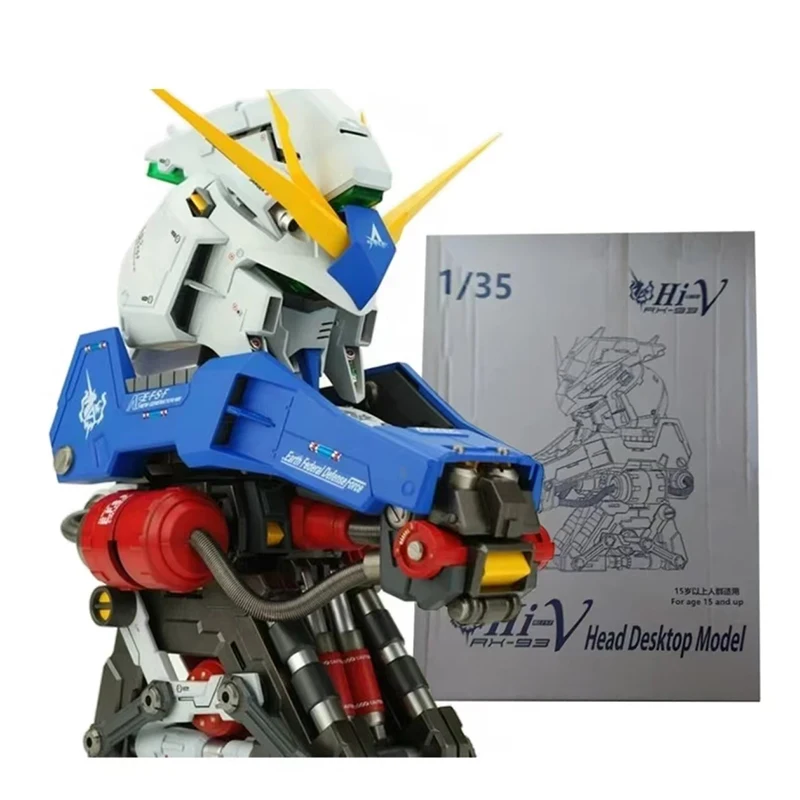 

In Stock 22Cm Yihui Model 1/35 Rx-93 Hi-Nu Head Bust Led Figure Assembly Model High Quality Gift Toy Collection for Kids