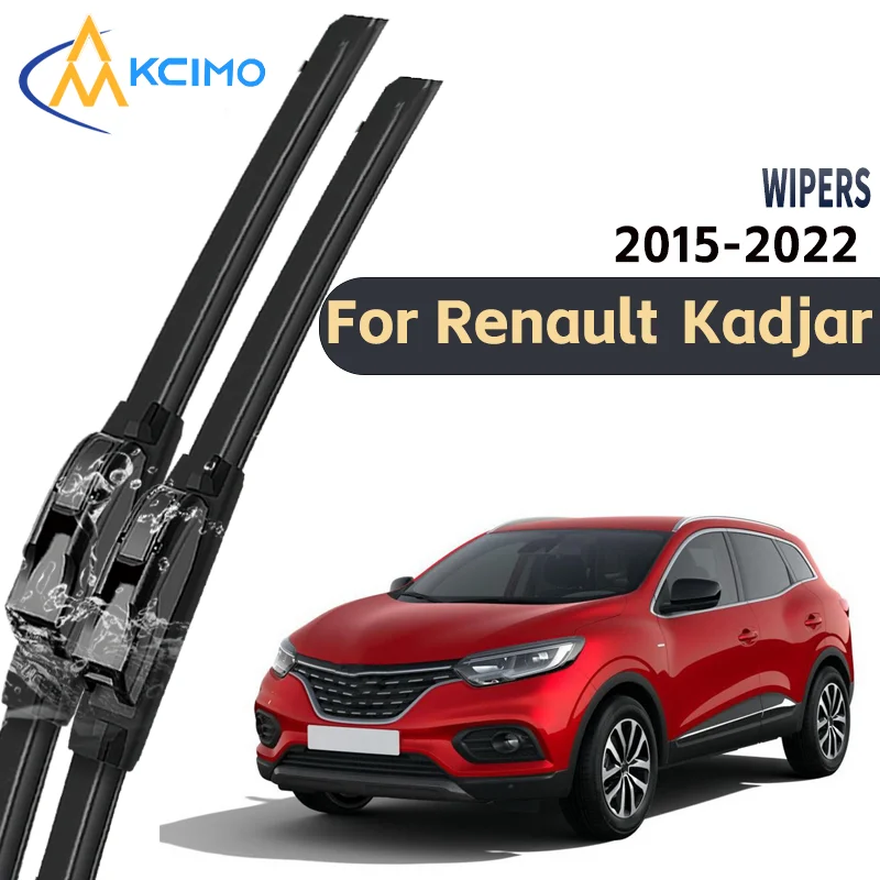 

All-Weather Windshield Wiper Blades For Renault Kadjar 2015-2022 Beam Wiper Arm Streak Free Auto Accessories Front Window Care