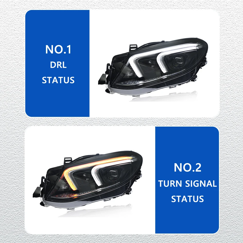 LED HeadLights for Mercedes-Benz GLE W166 15-19 upgrade led DRL Car head lamp Assembly Signal Auto Accessories Modified Lamp view 4