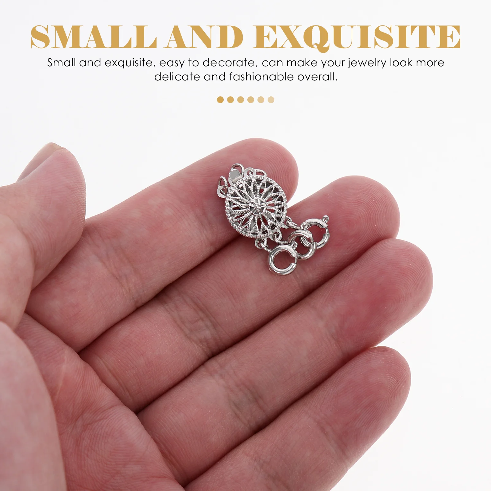 

2Pcs Necklace Layering Buckles Stylish Multi-Row Connector Perfect for DIY Jewelry Making Necklace Clasp Bracelet Buckle