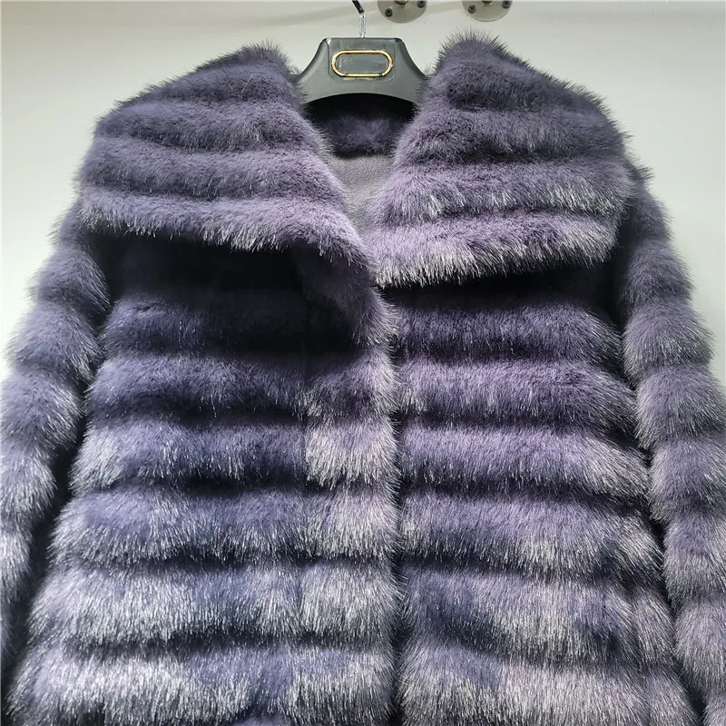 HKSH 2025 معطف نسائي شتوي جديد من الفرو الصناعي طية صدر كبيرة متعددة الاستخدامات موضة فاخرة اجتماعية عالية الشارع سترات قصيرة دافئة HK14820
