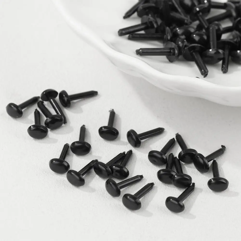 100 pièces/sac nez ovale de sécurité noir 4X5MM/5X7MM nez ovale de sécurité animaux nez accessoires yeux yeux