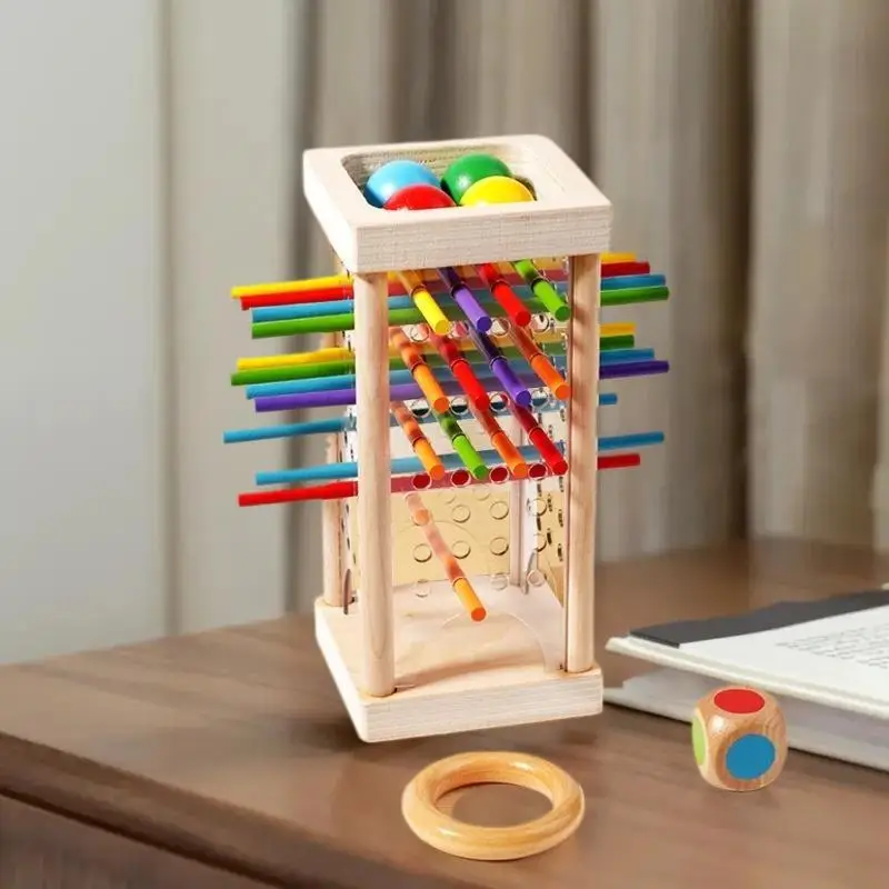 لعبة التعلم الحسي من مونتيسوري: لعبة المهارات الحركية الدقيقة مع مجموعة ألوان لعصي العد للأطفال