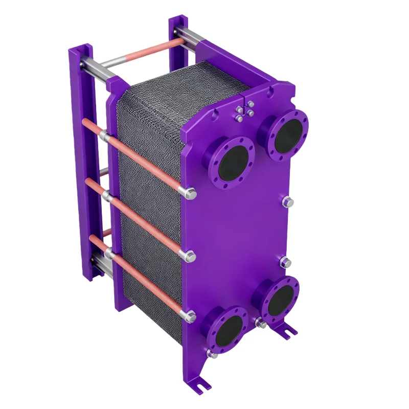 High Performance Plate Shell Heat Exchanger Corrugated Plate Rapid Thermal Shock Pressure Resistant Structure