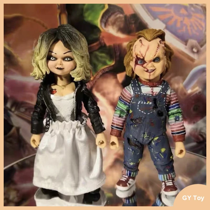 

Original Neca 42114 Bride Of Chucky Ultimate Chucky And Tiffany 2 Pack Action Figure Collection Model Toy Christmas Doll Gift