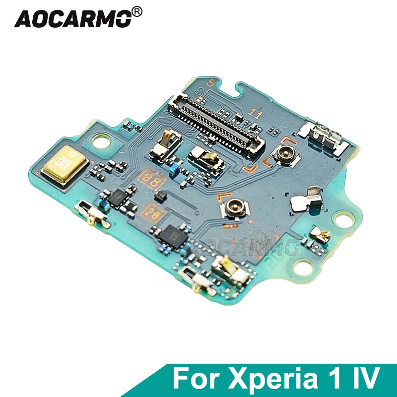 Aocarmo dla Sony Xperia 1 IV XQ-CT72 X1IV czytnik kart SIM dolny mikrofon antena złącze płyta część naprawcza