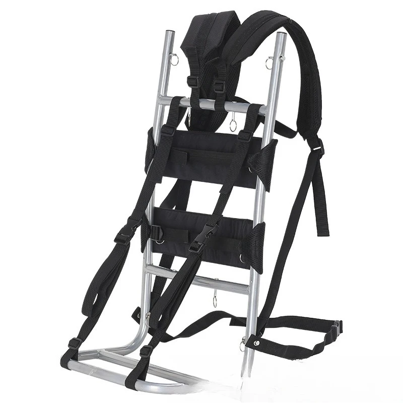 

Lightweight Aluminum Back Rack Load-bearing Carrying Hiking Camping Wading Fishing Double Shoulder Back System Luggage Rack