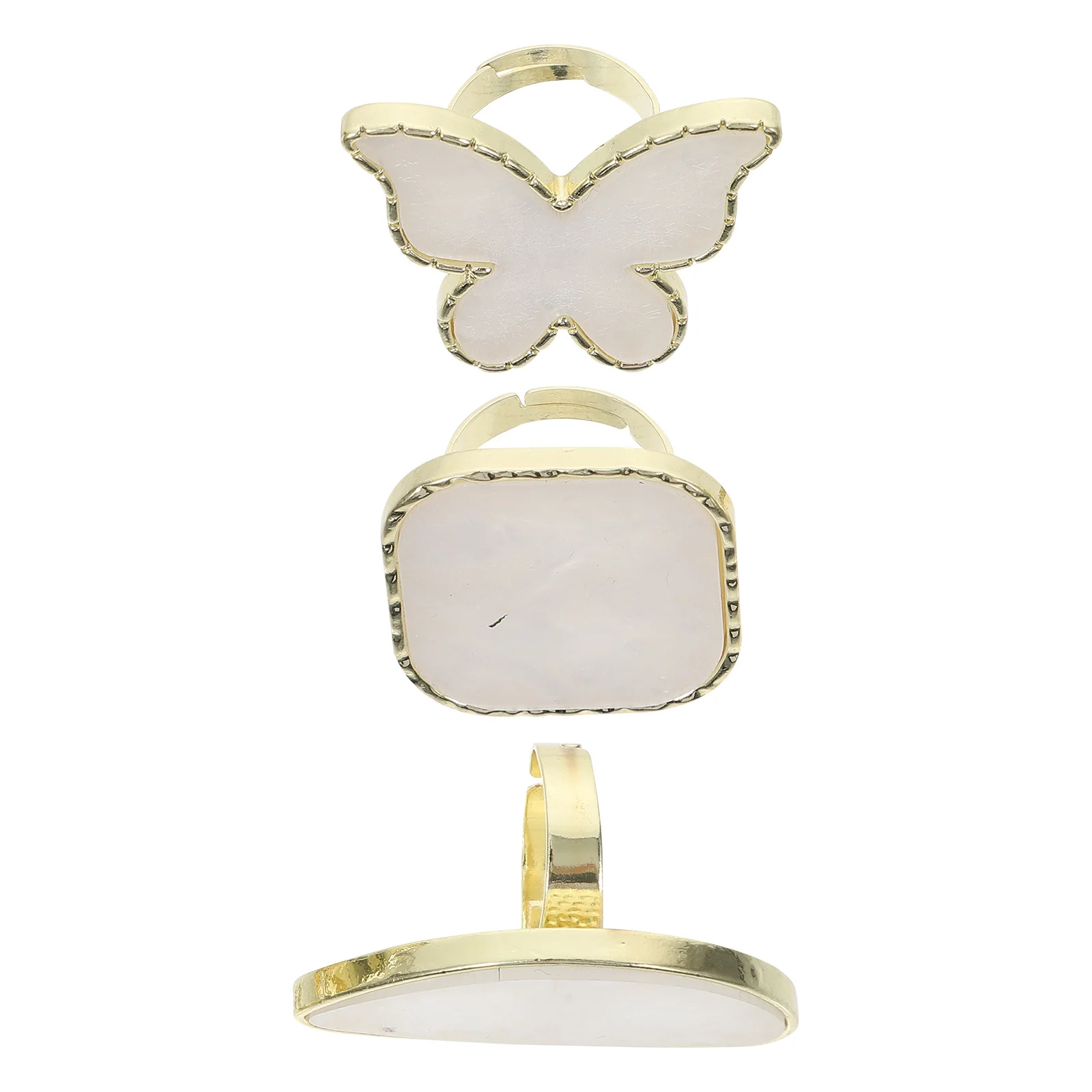 3 Stücke Nail art Ring Paletten Fingerring Design Farbmischung Palette Tragbare Maniküre Tablett für Nagel Farbmischung