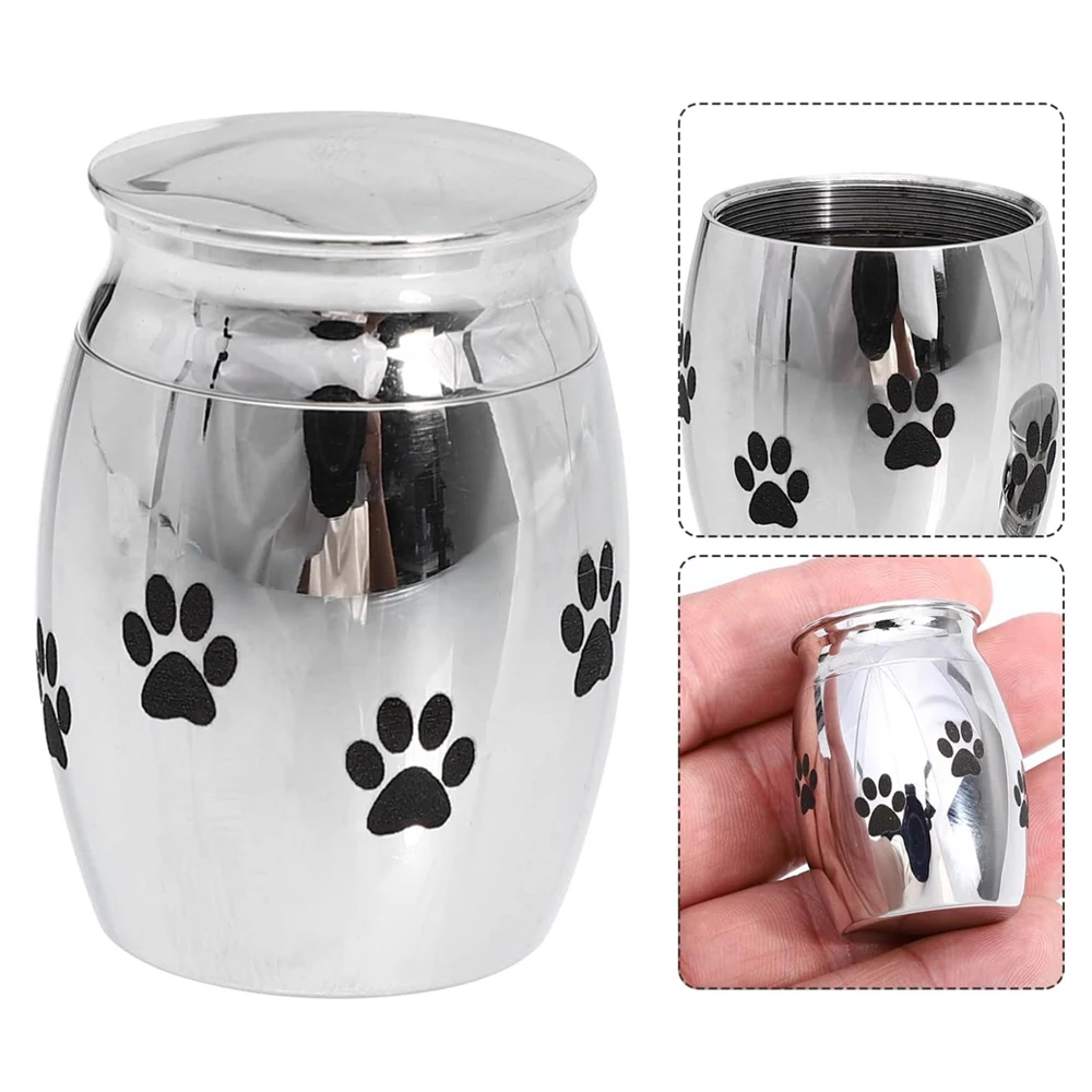 1 pc Cremation Memorial Urn Memorable Memorial Pets Gift Burial Cremation Urn Storage Pet Urns for Dog cat Ashes Retain Memories