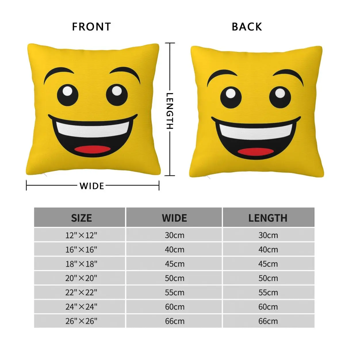Happy Laugh Face Pillowcase Polyester Linen Velvet Printed Zip Decorative Throw Pillow Case Home Cushion Cover Wholesale 45x45