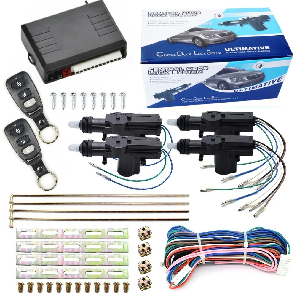 Cerradura Central Universal con sistema de Motor, alarma de coche, Control remoto, bloqueo de puerta automático, dispositivo centralizado, entrada antirrobo sin llave