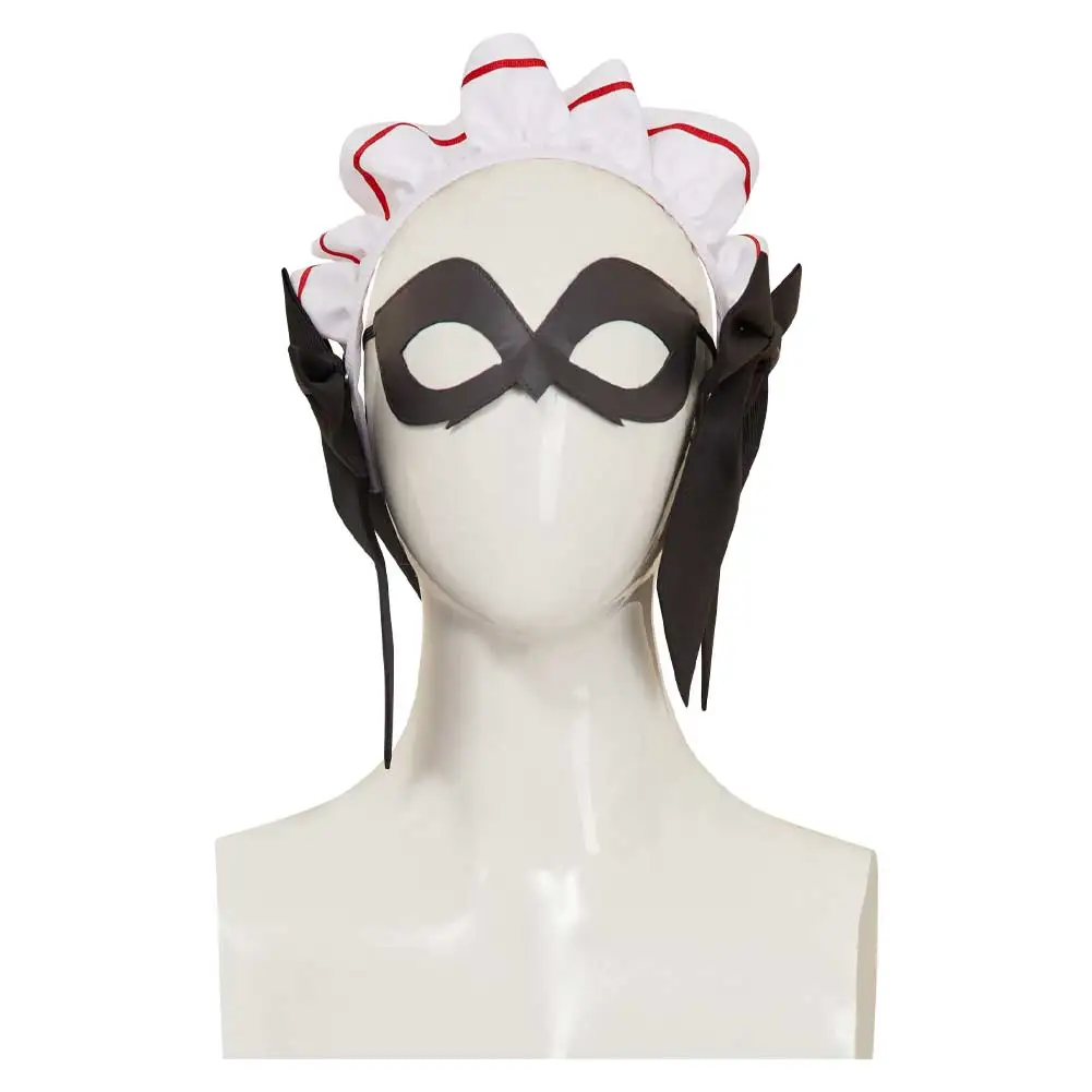 تلفزيون فندق 2 الجحيم نزل كارميلا كارمين تأثيري الأحمر خادمة الزي المرأة تمويه لعب الأدوار فانتازيا القبعات الجوارب ربطة العنق هالوين #5