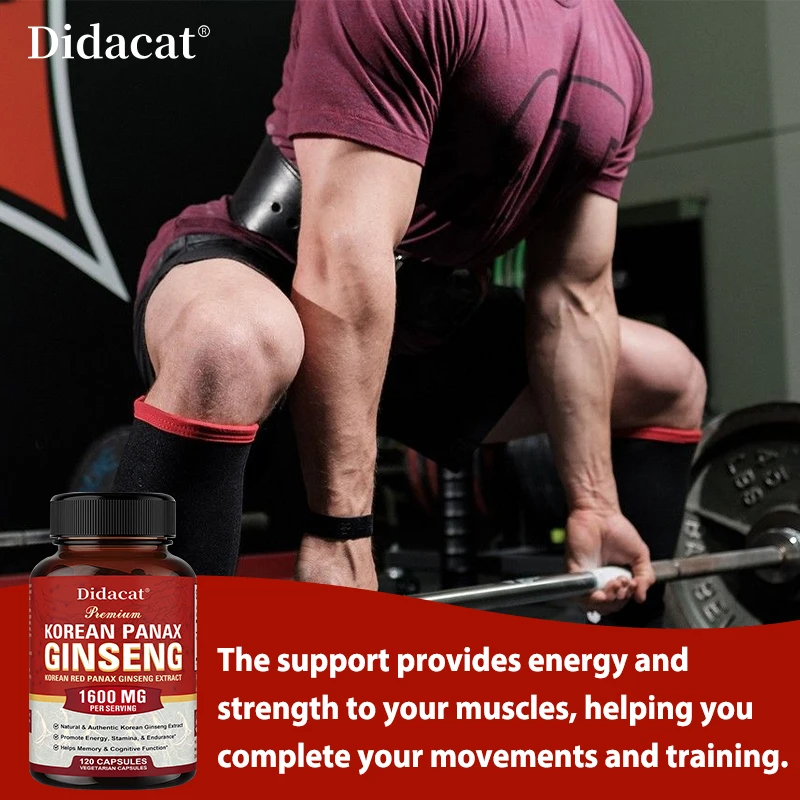 Korean Red Ginseng Capsules | Powerful Ginsenosides To Boost Energy, Focus, Stamina, Vitality, and Strengthen The Immune System