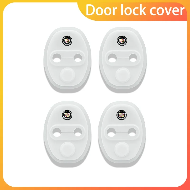 

4PCS Car Door Lock Cover Case Accessories For Cadillac Escalade Tiburon Deville Seville XT5 XTS CTS BLS SLS DTS SRX Metal