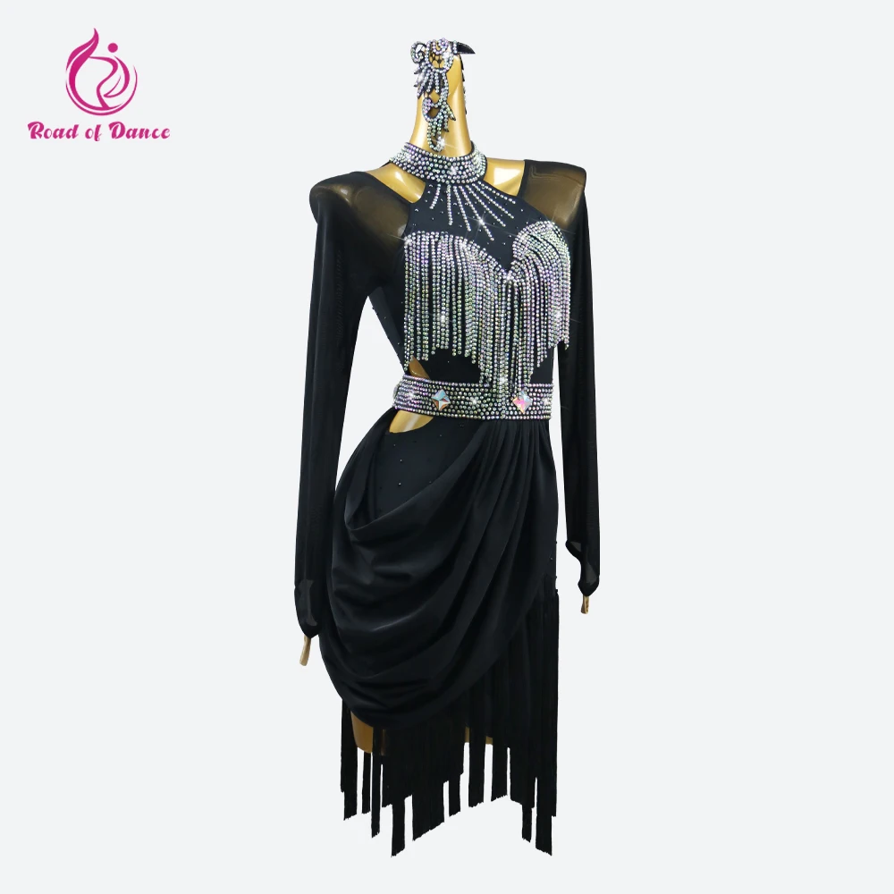 Robe latine pour femmes, Costume de scène, vêtements latino-américains, Costume de Samba pour salle de bal, Cabaret Sexy, tenues pour filles, jupe de danse, 2025