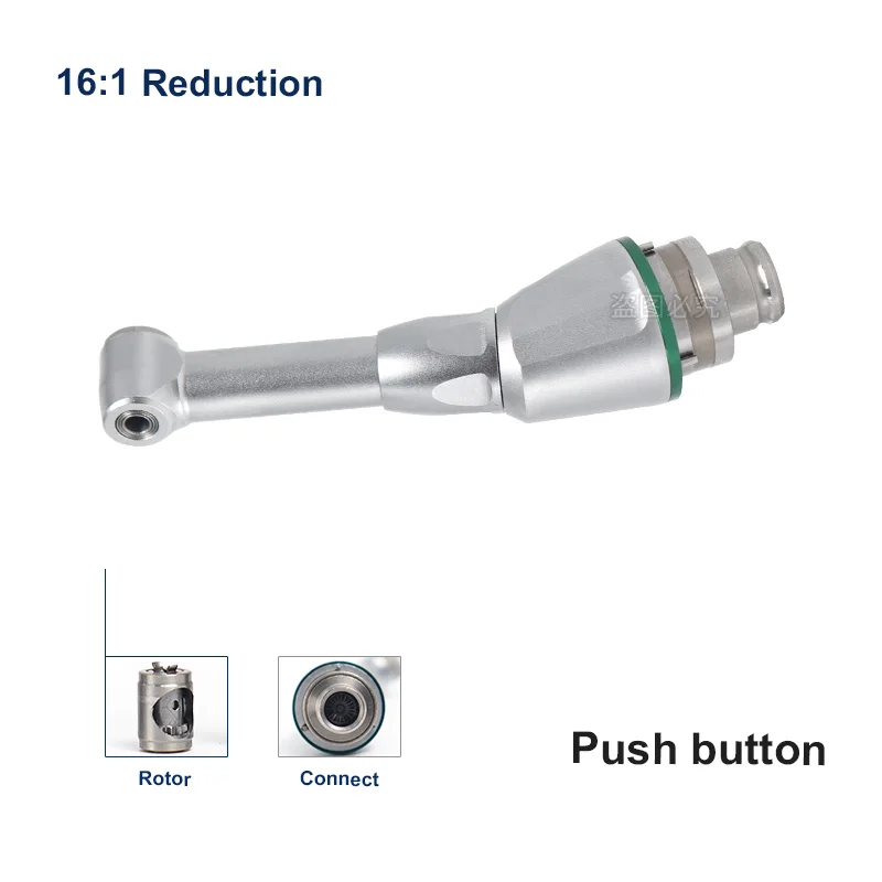 Dental 16:1 Reduction Contra Angle Handpiece Head Push Button for Electric Endo Motor Dentistry Endodontic Treatment Tool