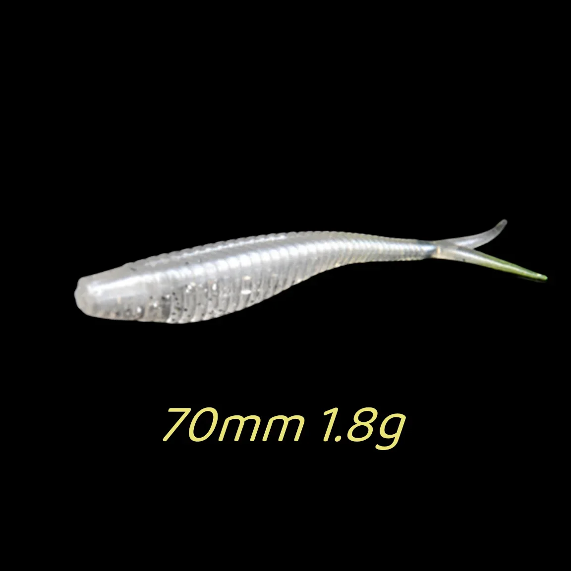 MUKUN 10PCS New Fishing Lure Jerk Shad Bait Split Tail Minnow Crankbait 70mm 1.8g Soft Plastic Swimbait for Bass Fishing