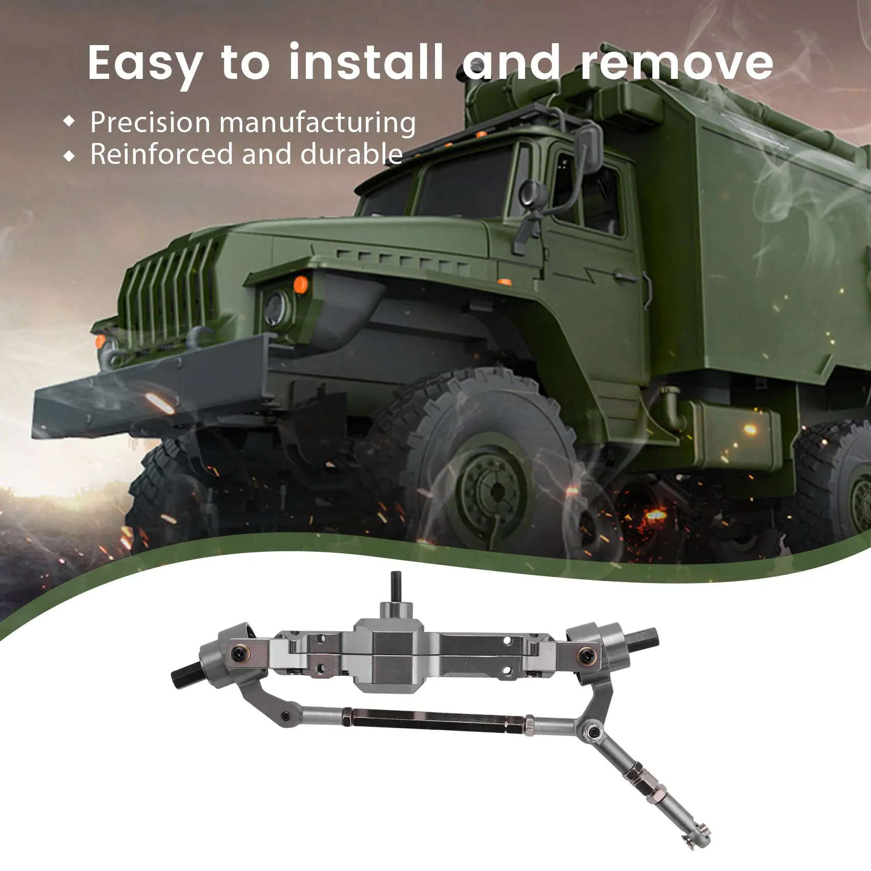 BEDW-Metalen Voor Midden Achter Brug As Versnellingsbak Voor WPL B16 B36 FY004 1/16 RC Auto Vrachtwagen Upgrade onderdelen Accessoires