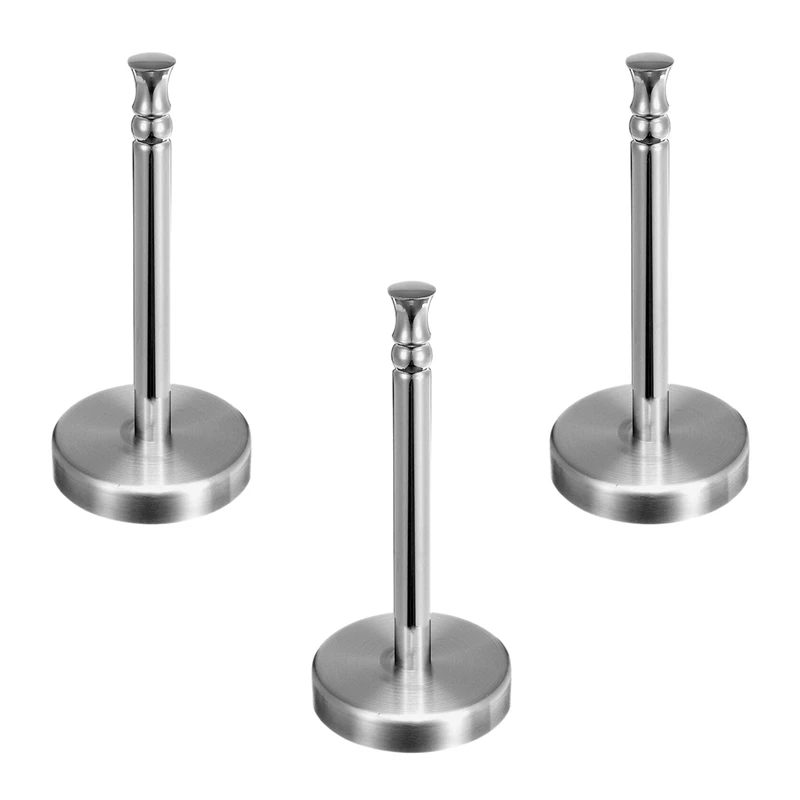 

3X Vertical Paper Towel Holder Stand Stainless Steel For Home Kitchen Countertop