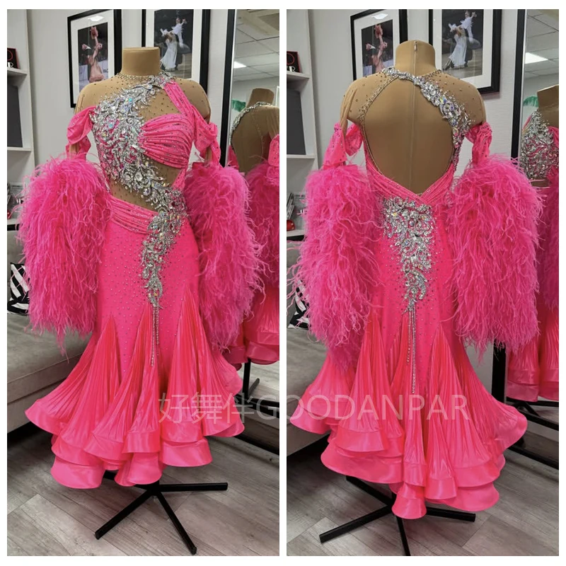 2025 novos vestidos de competição de dança de salão trajes de dança vestido de valsa para roupas de dança vestido traje
