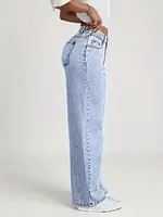 2026 New American Fashion Women's Loose Casual Wide Leg Straight Denim Jeans Baggy Streetwear Pants All Season Trousers - Image 2