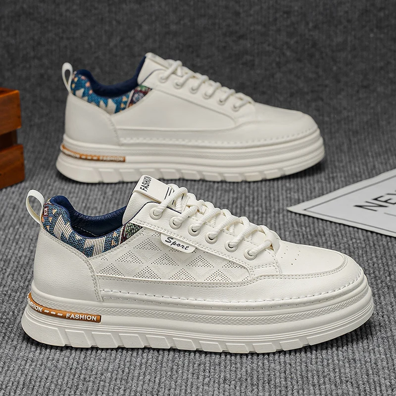 Trendy White Sneakers - Popular Casual Board Shoes For Daily Wear
