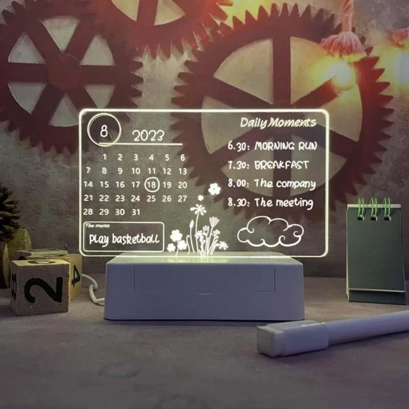 W89C Clear Acrylkalender Planer wiederverwendbar