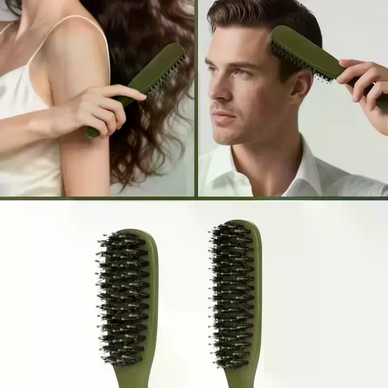 

1pcs Boar Bristle Hair Brush Travel Portable Comb Women Combs Scalp Detangler Hair Comb Salon Styling Hair Tools