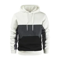2024 Fashion Autumn/Winter New Men's Hooded Hoodie with Multiple Pockets Fashion Leisure Youth Outdoor Sports Running Coat