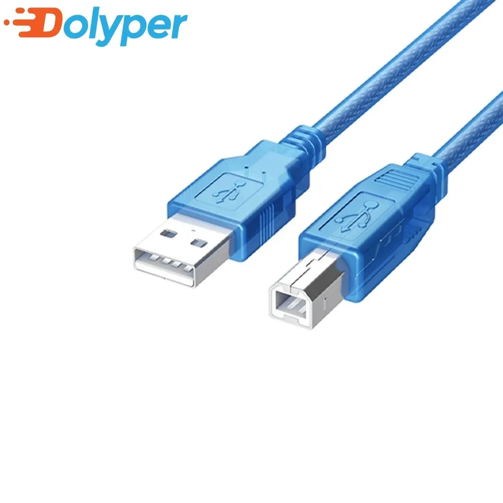 High Speed Transparent Blue USB 2.0 Type A Male to B Male 3D Printer Cable Cord Short cable for Printer HUB USB 0.5M 1.5M 3M