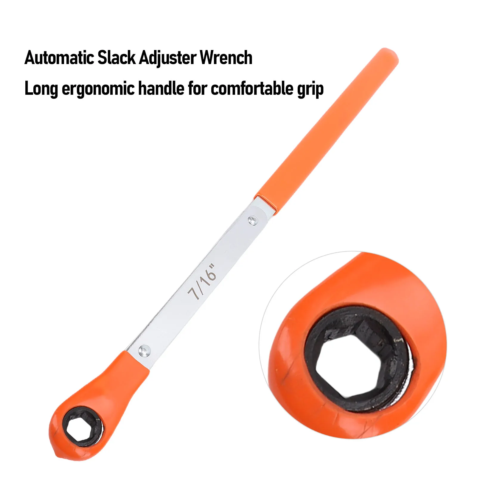 

Automatic Slack Adjuster Tool Easy To Use Slack Adjusting Tool Brake Adjustment Comfortable Grip for Heavy Duty Trucks