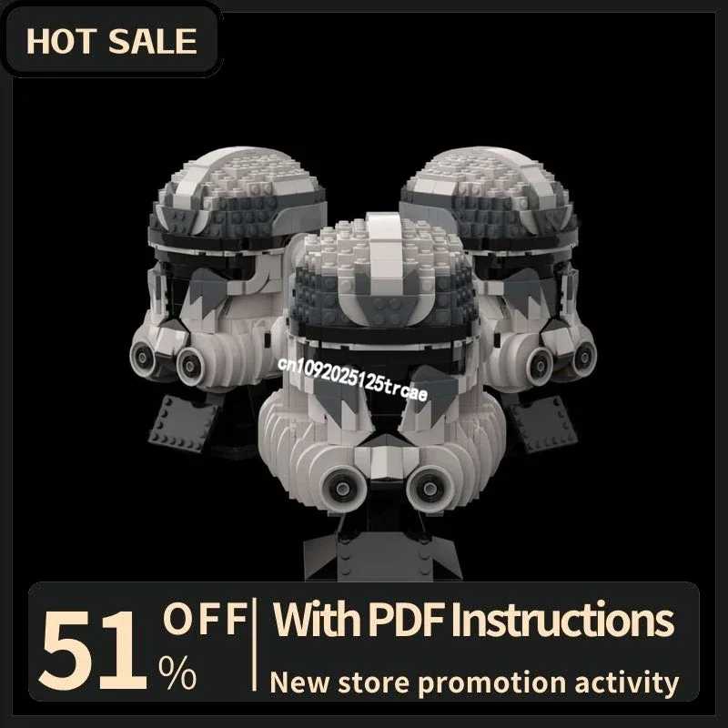 

New 896Pcs Famous Star Battle Movie Moc Boost Helemt Model Building Custom Puzzle Diy Creative Ideas Toy Birthday Christmas Gift