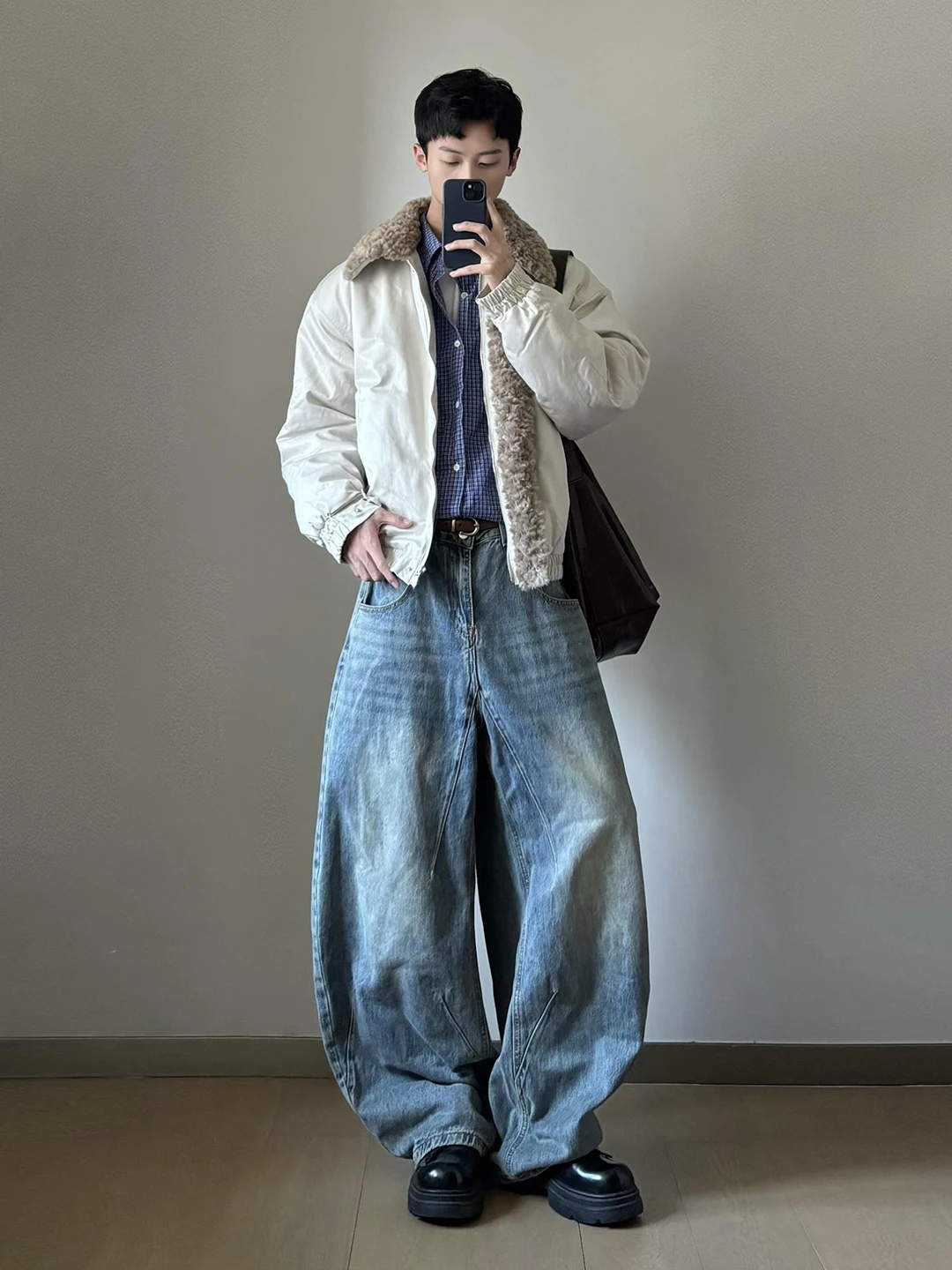 

Американские джинсы-клеш с широкими штанинами для мужчин, ретро-стиль, прямые брюки, молодежные, износостойкие, на все сезоны