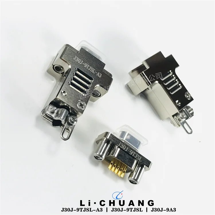 9-Pin Gold-Plated Connector J30J-9TJSL-A3 J30J-9TJSL J30J-9A3 Solder-Type Plug Tail Clip