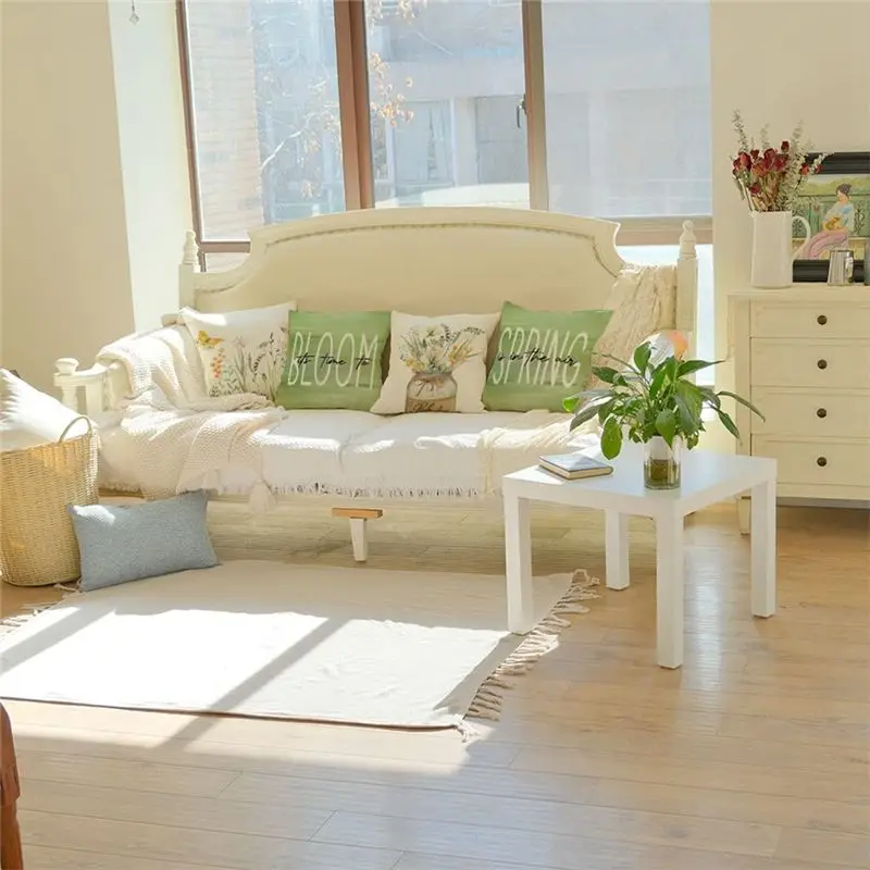 

Наволочки A24I Spring Pillow Covers 18X18, набор из 4 штук, весенние украшения в стиле фермерского дома, декоративные наволочки для дивана, чехлы для подушек