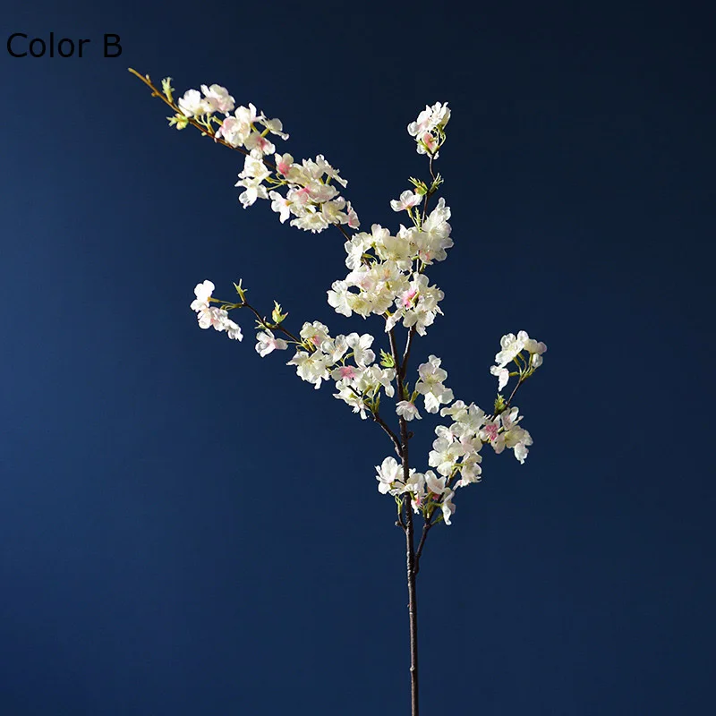 Cherry Blossoms Long branch White wedding decoration mariage aesthetic room decor Fake Flowers flores artificiais