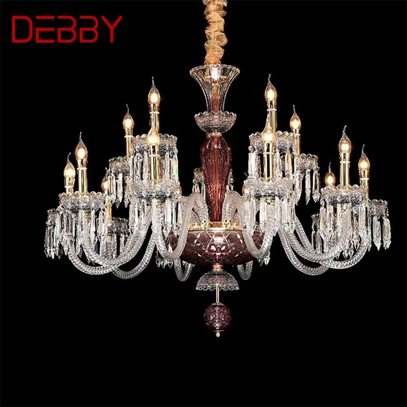 

DEBBY European Style Chandelier LED Hanging Pendant Candle Crystal Lights Luxury Fixtures for Home Living Room