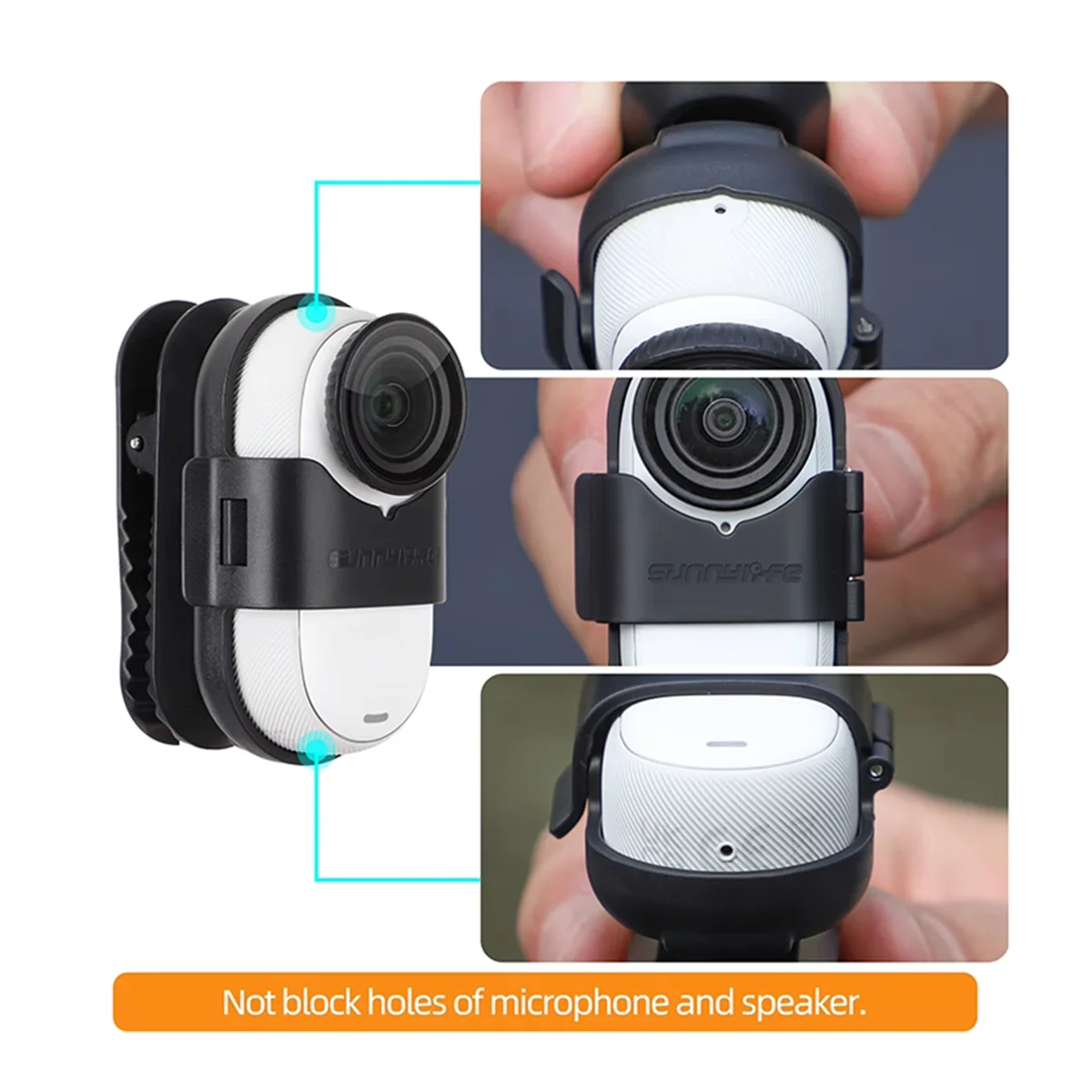 Backpack Clip Mount Backpack Clip Holder Anti-Shake 360 Rotation Clip Mount for GO 3S Sports Camera Accessories