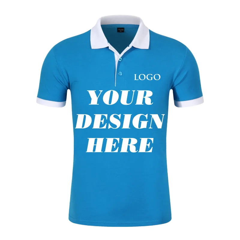 Summer Men Custom Print Short Sleeve Horse Polos Shirts Cotton Men Short Sleeve High Quantity Polo Men Business Shirt 13 Colors image 3