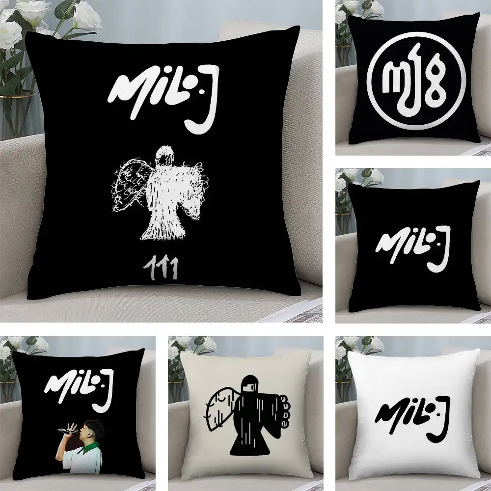 Funda de almohada de rapero m-milo j argentino, tela de felpa, suave, estampado de doble cara, sofá para el hogar, funda de cojín de alta calidad