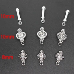 50pc/lot 8mm 10mm slide and hang Charms Connector Slide Charm Accessories Fit For wristband bracelet jewelrys making