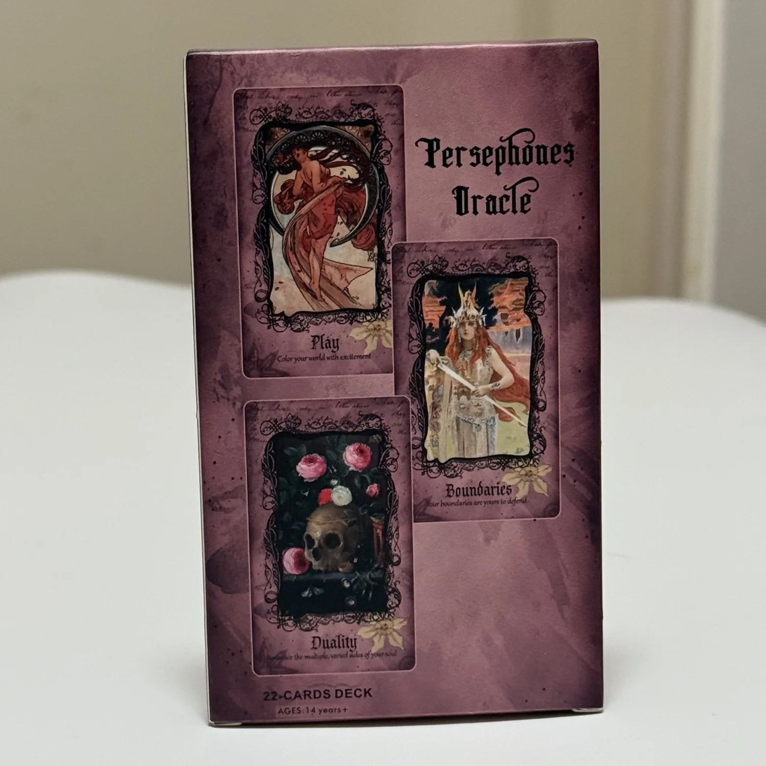 12 * 7 cm Persephone Oracle Cards Englisch 22 Stück Shadow Work Goddess Deck Wahrsagespielzeug – Detail 2
